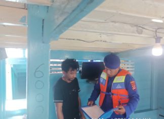 Polairud Polresta Tangerang Patroli di Perairan PLTU III Banten, Periksa Kapal Angkut Barang