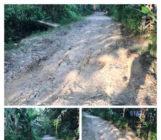 Jalan Rusak Tak Kunjung Usai di TPU Peundeuy, Warga Kp. Kimiskam Menjerit