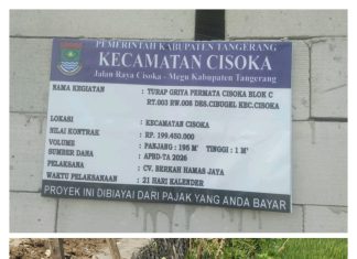LPI Sebut, Camat dan Pengawas Cisoka Diduga Bungkam Terkait Proyek Yang Dikerjakan Dilahan Pengembang.