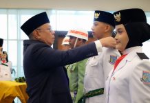 Dikukuhkan Wali Kota Benyamin, 50 Paskibraka Tangsel Siap Jalankan Amanah di HUT ke-81 RI