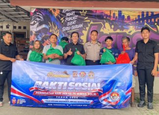 Hari Jadi ke-75, Sihumas Polresta Tangerang Gelar Bakti Sosial