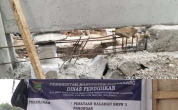 WOW! Penataan Halaman SMPN 3 Panongan Jadi Sorotan, Cakar Ayam dan Besi Diduga Tak Sesuai Spesifikasi